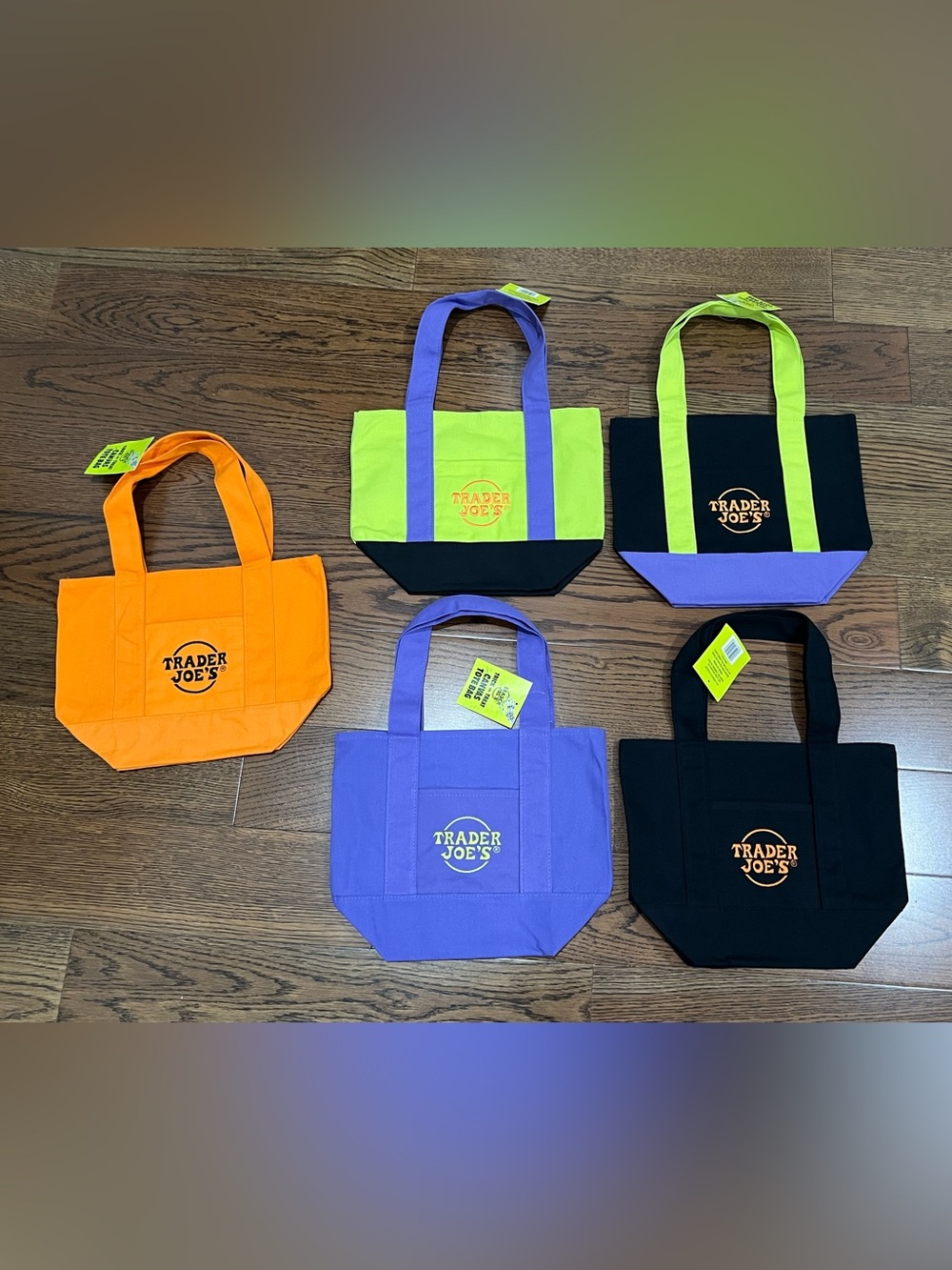 Trader Joe’s Halloween Mini Canvas Tote set of 5